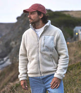 Ravine Unisex Full Zip Borg Fleece Jacket | Natural thumbnail 2