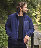 Ravine Unisex Full Zip Borg Fleece Jacket | Navy thumbnail 1
