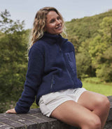 Ravine Unisex Full Zip Borg Fleece Jacket | Navy thumbnail 2