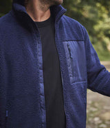 Ravine Unisex Full Zip Borg Fleece Jacket | Navy thumbnail 3