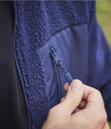 Ravine Unisex Full Zip Borg Fleece Jacket | Navy thumbnail 4