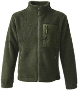 Ravine Unisex Full Zip Borg Fleece Jacket | Olive Green thumbnail 4