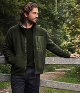 Ravine Unisex Full Zip Borg Fleece Jacket | Olive Green thumbnail 2