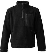 Ravine Unisex 1/4 Zip Borg Fleece | Black thumbnail 5