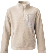 Ravine Unisex 1/4 Zip Borg Fleece | Natural thumbnail 4