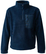 Ravine Unisex 1/4 Zip Borg Fleece | Navy thumbnail 4