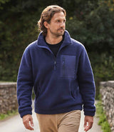 Ravine Unisex 1/4 Zip Borg Fleece | Navy thumbnail 1