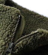 Ravine Unisex 1/4 Zip Borg Fleece | Olive Green thumbnail 4