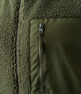 Ravine Unisex 1/4 Zip Borg Fleece | Olive Green thumbnail 6