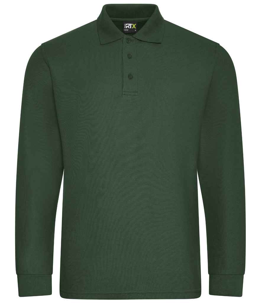 Pro RTX Pro Long Sleeve Piqué Polo Shirt | Bottle Green