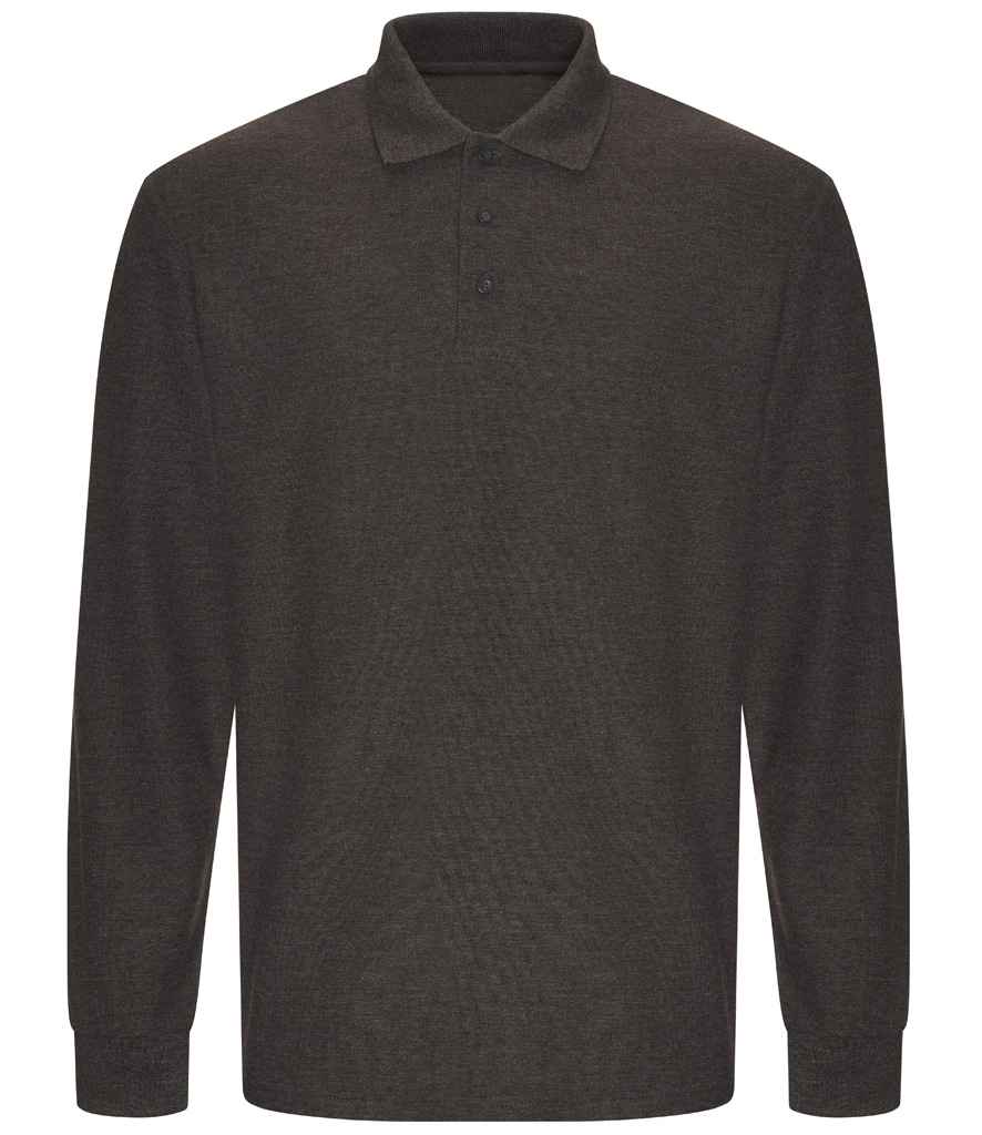 Pro RTX Pro Long Sleeve Piqué Polo Shirt | Charcoal