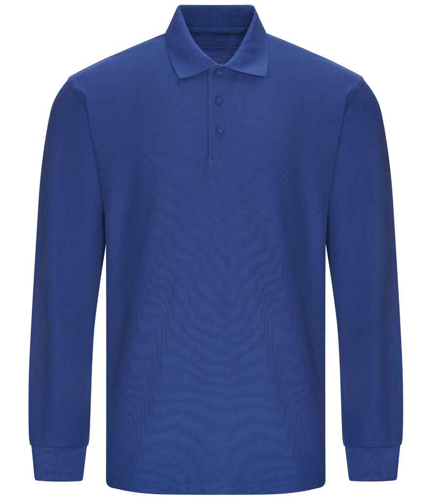 Pro RTX Pro Long Sleeve Piqué Polo Shirt | Royal Blue