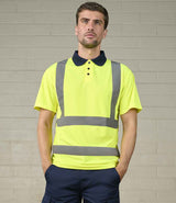 Pro RTX High Visibility Polo Shirt | Yellow/Navy thumbnail 2