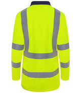 Pro RTX High Visibility Long Sleeve Polo Shirt | Yellow/Navy thumbnail 3