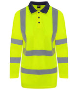 Pro RTX High Visibility Long Sleeve Polo Shirt | Yellow/Navy thumbnail 2