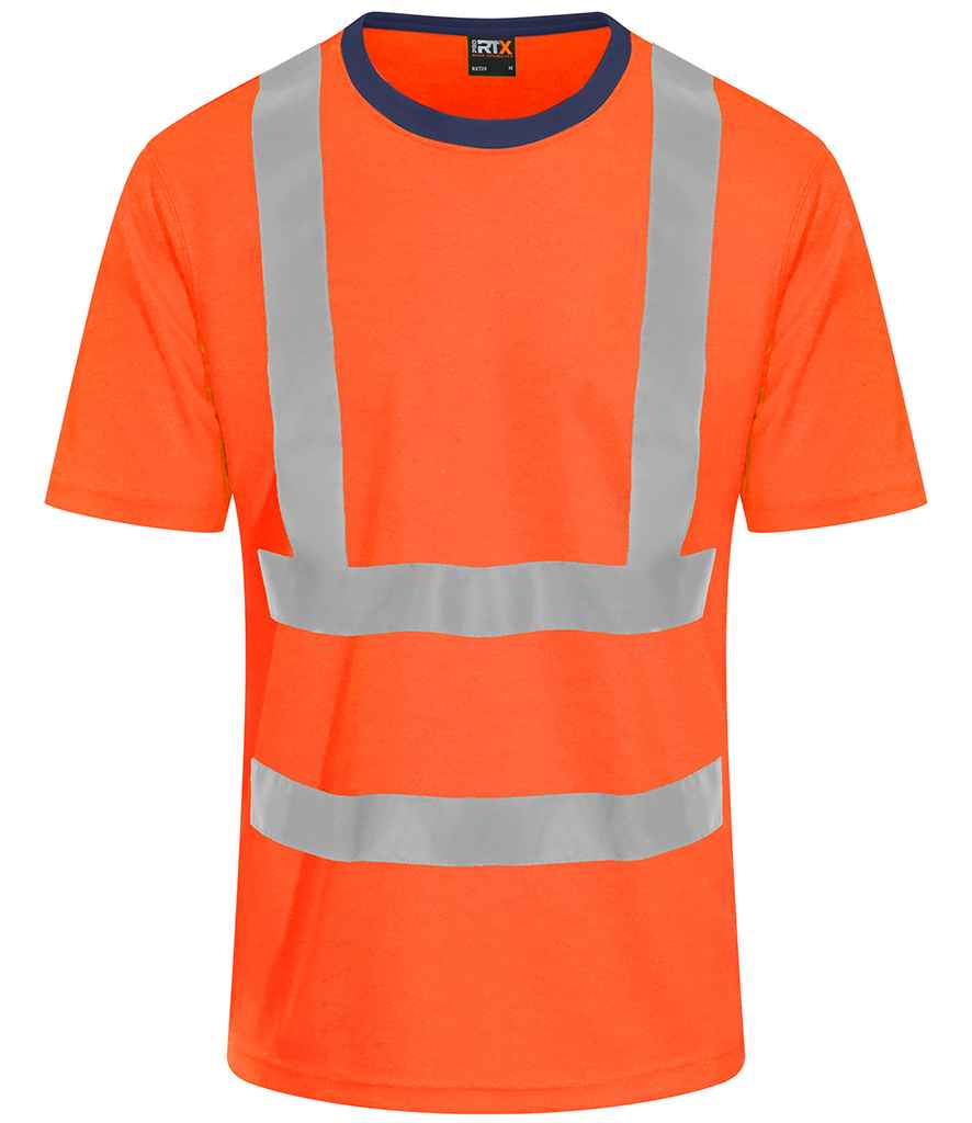 Pro RTX High Visibility T-Shirt | Orange/Navy
