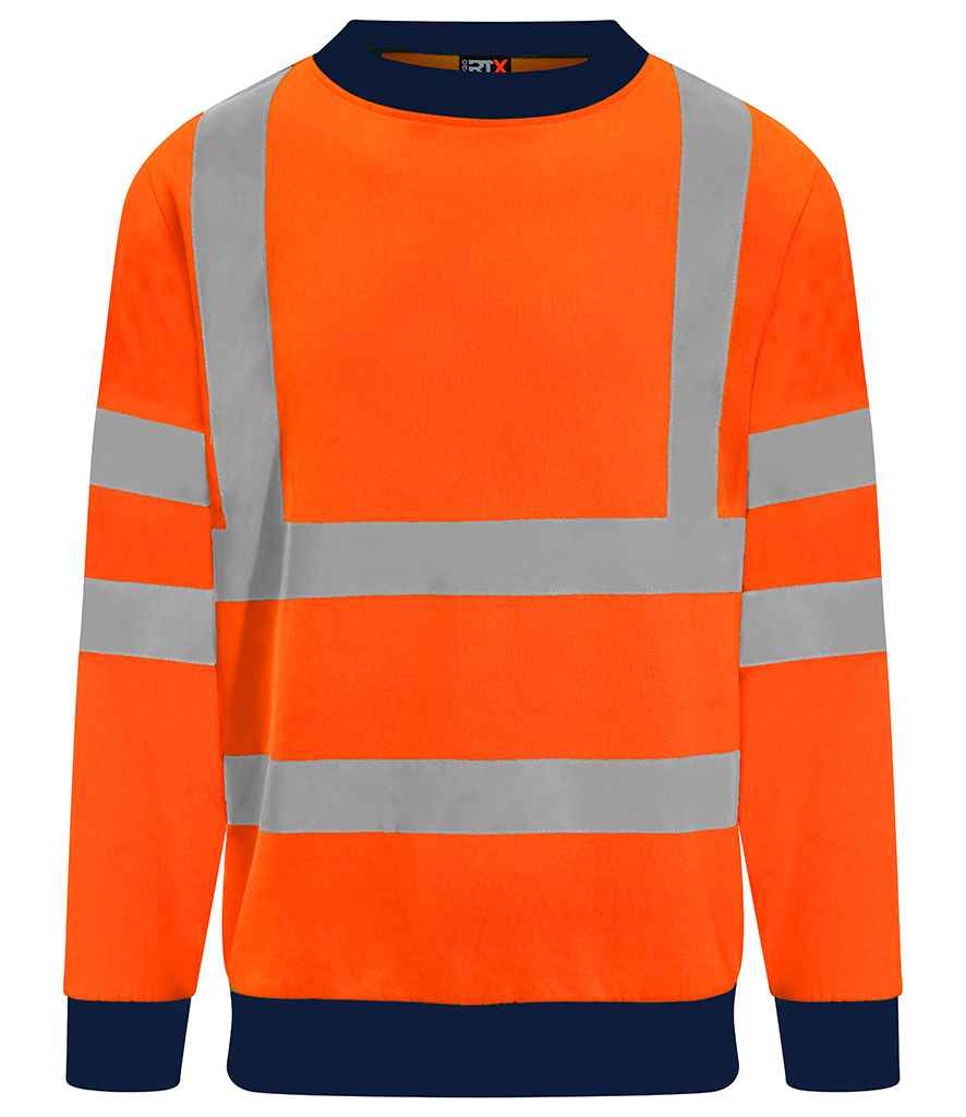 Pro RTX High Visibility Two Tone Sweatshirt | Orange/Navy
