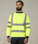 Pro RTX High Visibility Two Tone Sweatshirt | Yellow/Navy thumbnail 1