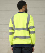 Pro RTX High Visibility Two Tone Sweatshirt | Yellow/Navy thumbnail 2