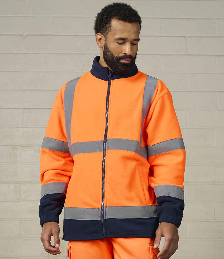 Pro RTX High Visibility Fleece Jacket | Orange/Navy