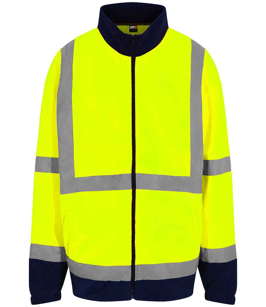Pro RTX High Visibility Fleece Jacket | Yellow/Navy