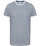 SF Clothing Unisex Striped T-Shirt | White/Oxford Navy thumbnail 4