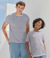 SF Clothing Unisex Striped T-Shirt | White/Oxford Navy thumbnail 1