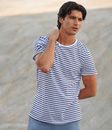 SF Clothing Unisex Striped T-Shirt | White/Oxford Navy thumbnail 3