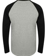 SF Clothing Long Sleeve Baseball T-Shirt | Heather Grey/Black thumbnail 2