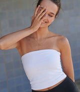 SF Clothing Ladies Bandeau Top | White thumbnail 1