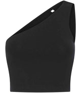 SF Clothing Ladies One Shoulder Top | Black thumbnail 2