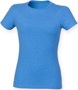 SF Clothing Ladies Feel Good Stretch T-Shirt | Heather Blue thumbnail 1