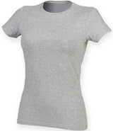 SF Clothing Ladies Feel Good Stretch T-Shirt | Heather Grey thumbnail 1