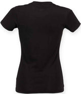 SF Clothing Ladies Feel Good Stretch V Neck T-Shirt | Black thumbnail 4