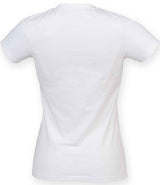 SF Clothing Ladies Feel Good Stretch V Neck T-Shirt | White thumbnail 2