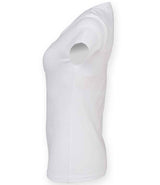 SF Clothing Ladies Feel Good Stretch V Neck T-Shirt | White thumbnail 3