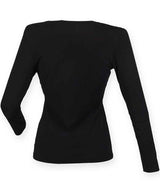 SF Clothing Ladies Feel Good Long Sleeve Stretch T-Shirt | Black thumbnail 4