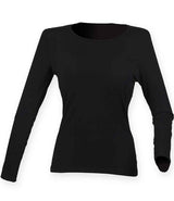 SF Clothing Ladies Feel Good Long Sleeve Stretch T-Shirt | Black thumbnail 3