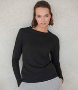 SF Clothing Ladies Feel Good Long Sleeve Stretch T-Shirt | Black thumbnail 1