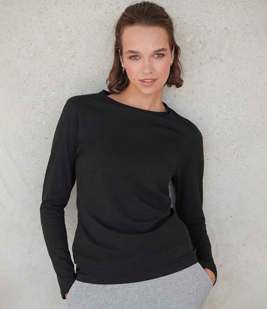 SF Clothing Ladies Feel Good Long Sleeve Stretch T-Shirt | Black
