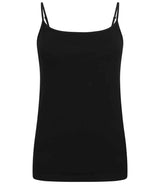 SF Clothing Ladies Feel Good Stretch Spaghetti Vest | Black thumbnail 2