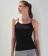 SF Clothing Ladies Feel Good Stretch Spaghetti Vest | Black thumbnail 1