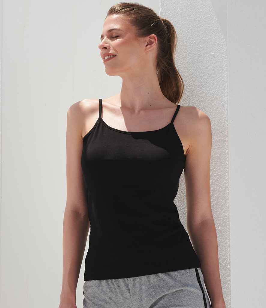 SF Clothing Ladies Feel Good Stretch Spaghetti Vest | Black