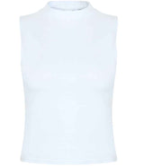 SF Clothing Ladies High Neck Crop Vest | White thumbnail 2