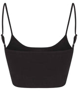 SF Clothing Ladies Sustainable Fashion Cropped Cami Vest Top | Black thumbnail 3