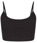 SF Clothing Ladies Sustainable Fashion Cropped Cami Vest Top | Black thumbnail 2