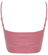 SF Clothing Ladies Sustainable Fashion Cropped Cami Vest Top | Dusky Pink thumbnail 2