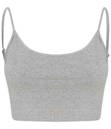 SF Clothing Ladies Sustainable Fashion Cropped Cami Vest Top | Heather Grey thumbnail 1