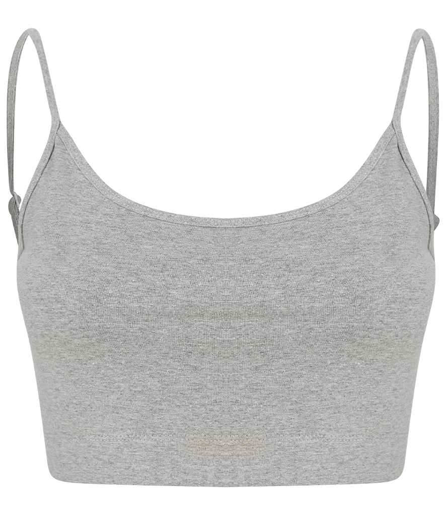 SF Clothing Ladies Sustainable Fashion Cropped Cami Vest Top | Heather Grey