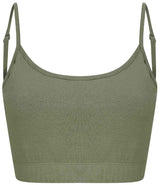 SF Clothing Ladies Sustainable Fashion Cropped Cami Vest Top | Khaki thumbnail 2